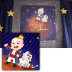 Criação de caricatura em comemoração de 1 ano do Roberto caracterizado como o personagem Pequeno Príncipe.