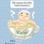 Criação de caricatura para convite de chá de bebê